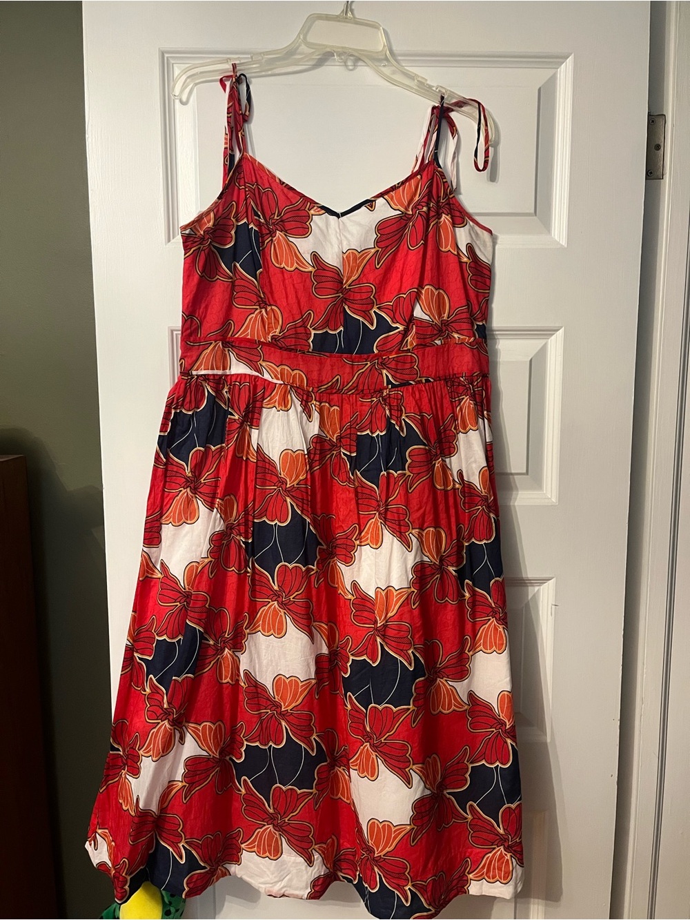 Ann Taylor Factory brand Red, White, & Blue Floral Sundress. Size 12.